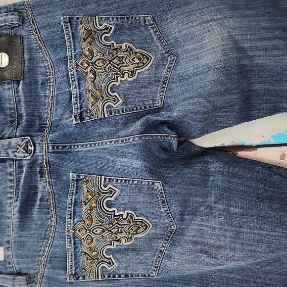Antik Denim Y2K Baggy Embroidered Jeans - Picture 1 of 9